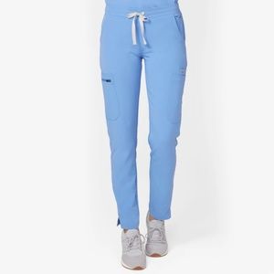 Yola Petite Skinny Scrub Pants Ceil Blue XXS